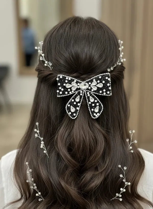 Big Size Embellished Bow Pin pack of 2