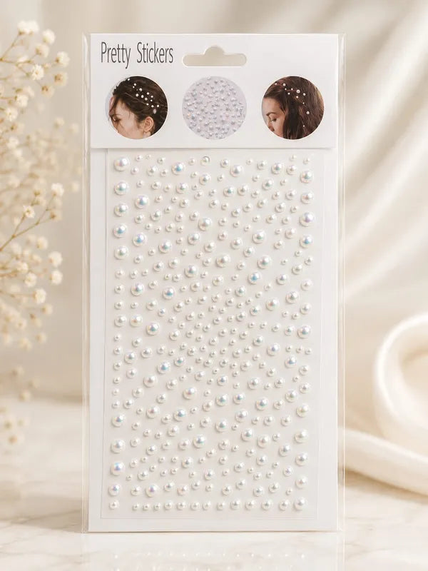 Multi Size Rhinestone Hair Stickers Pack of 2