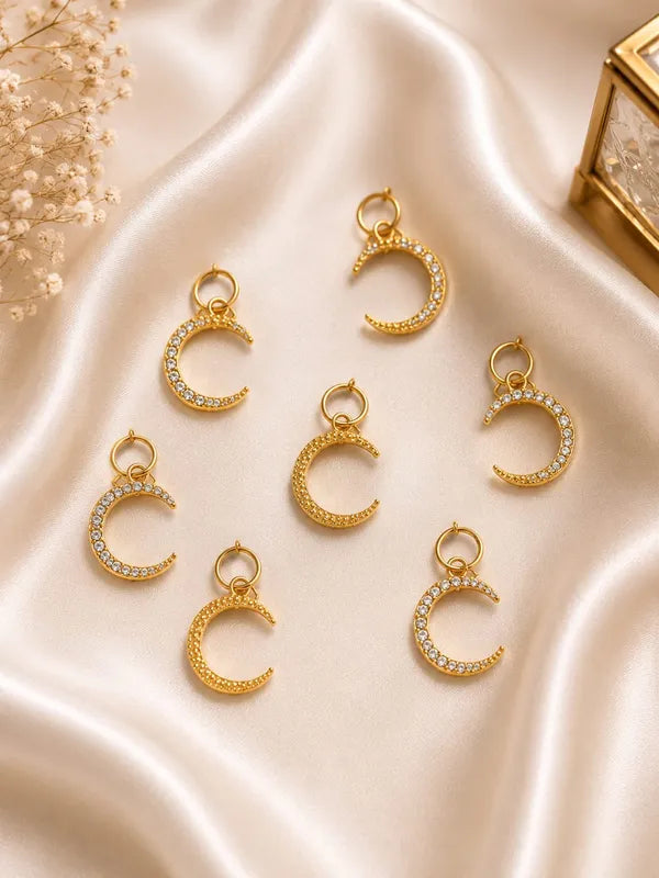 Moon and Star Hair Charms ( Set of 12 )