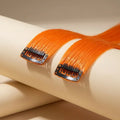 Colored Single clip Hair streaks Orange Pack Of 4