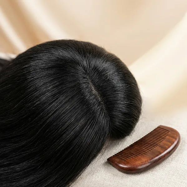 Full Head Straight Hair Lace Wig Natural Scalp Illusion