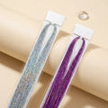 Glitter Hair Streaks Silver Pack Of 4
