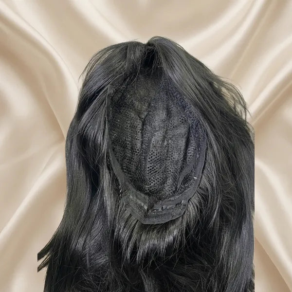 Full Head Straight Hair Lace Wig Natural Scalp Illusion