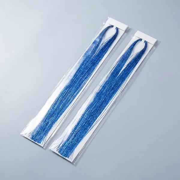 Glitter Hair Streaks Blue Pack Of 4