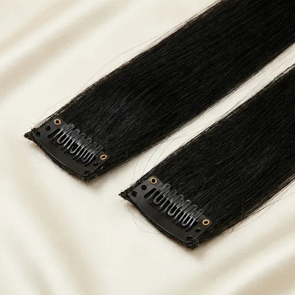 Single clip Hair streaks Black Pack Of 4