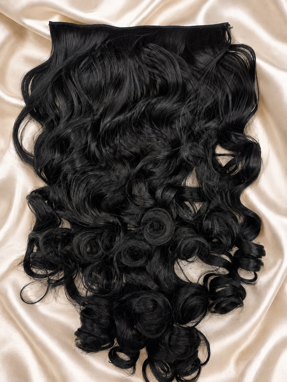 5 Clip-In Heavy Curls Hair Volumizer Black