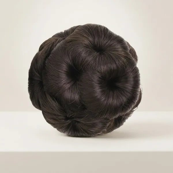 Nine Flower Hair Bun With Claw Clip