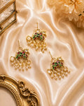 Antique Hair Charm with hanging pearl ( Set of 4 )