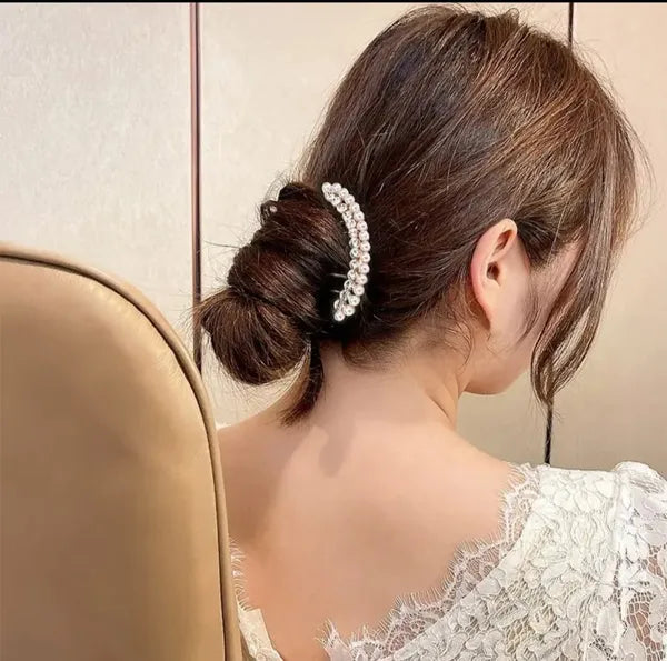 Pearl And Rhinestone Hair Comb Accessory (Pack of 2)