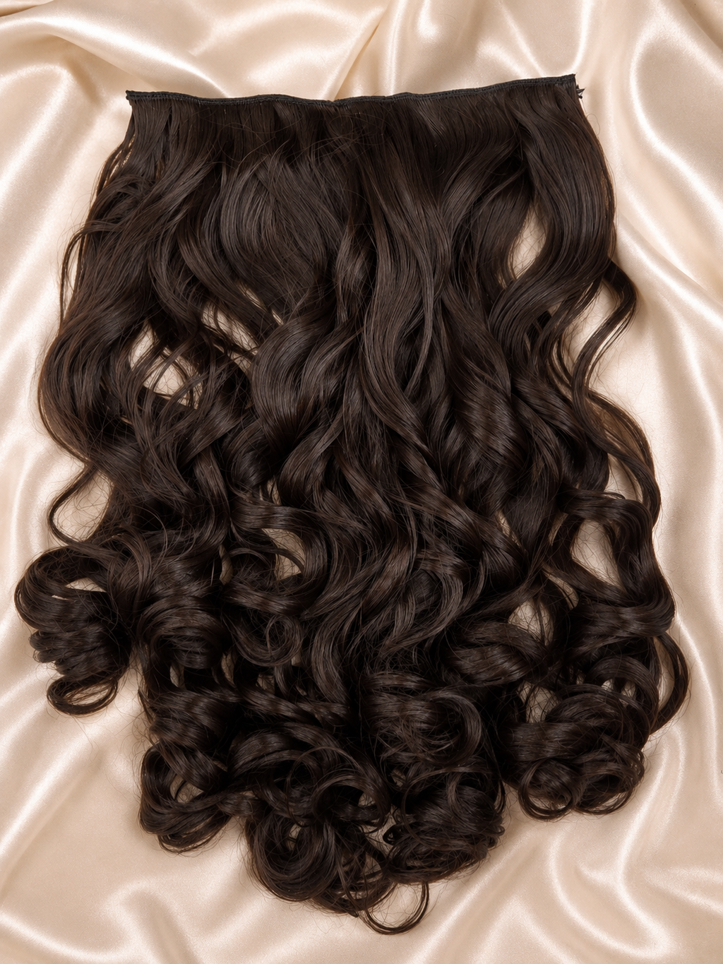5 Clip-In Heavy Curls Hair Volumizer Natural Brown
