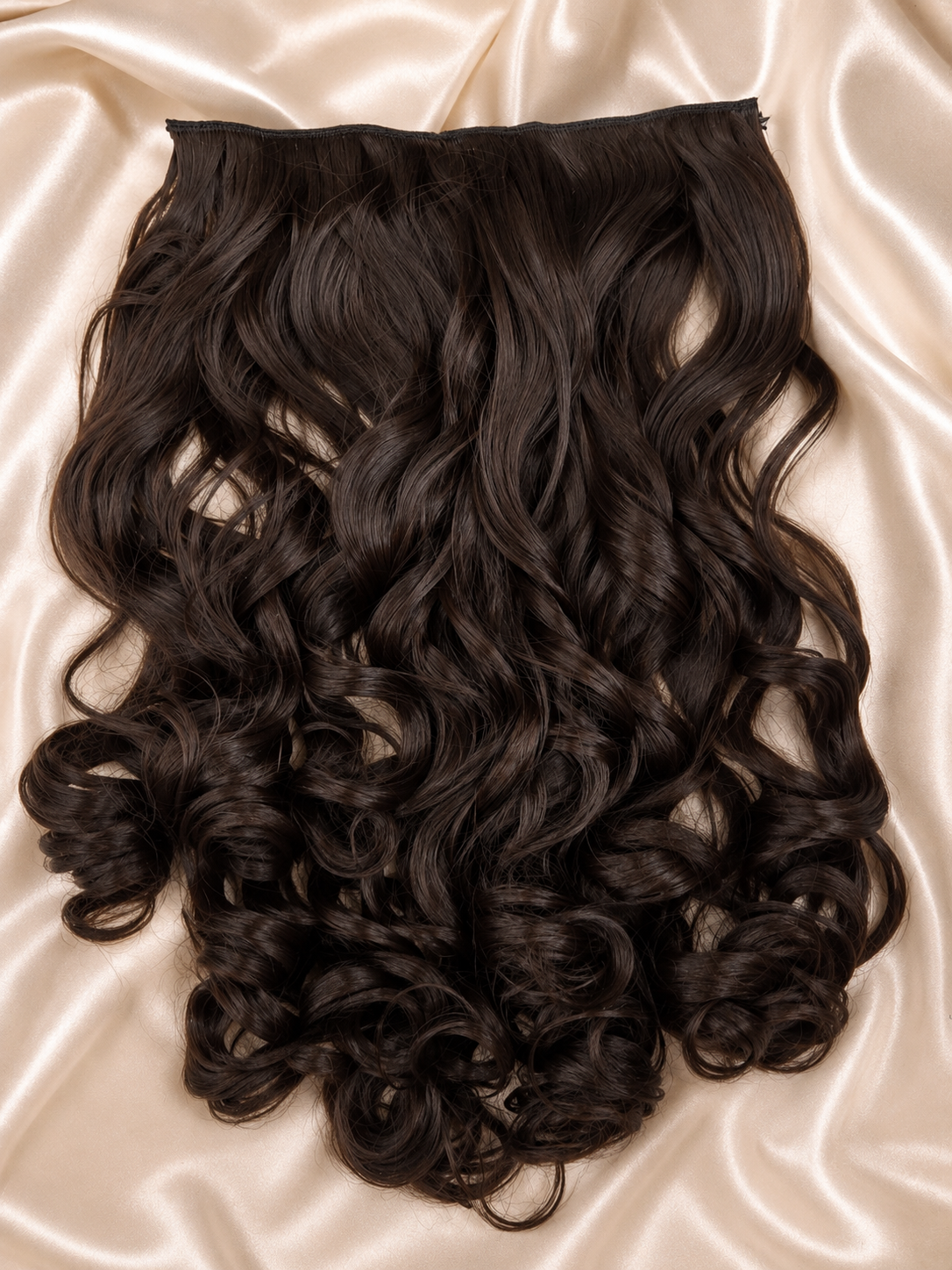 5 Clip-In Heavy Curls Hair Volumizer Natural Brown