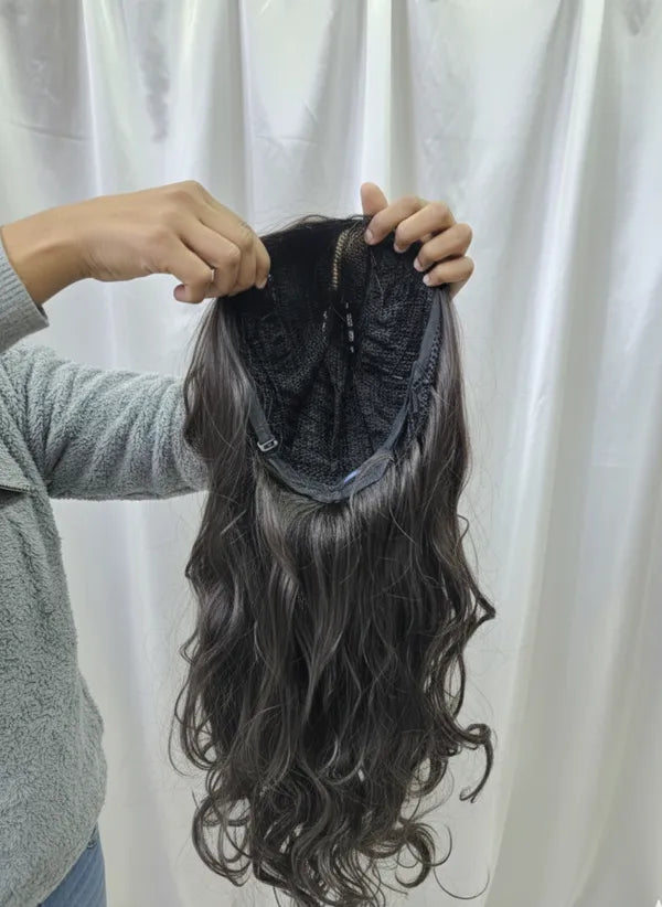Full Head Curly Hair Lace Wig Natural Scalp Illusion